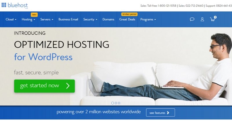 Bluehost hosting - www.techactive.in
