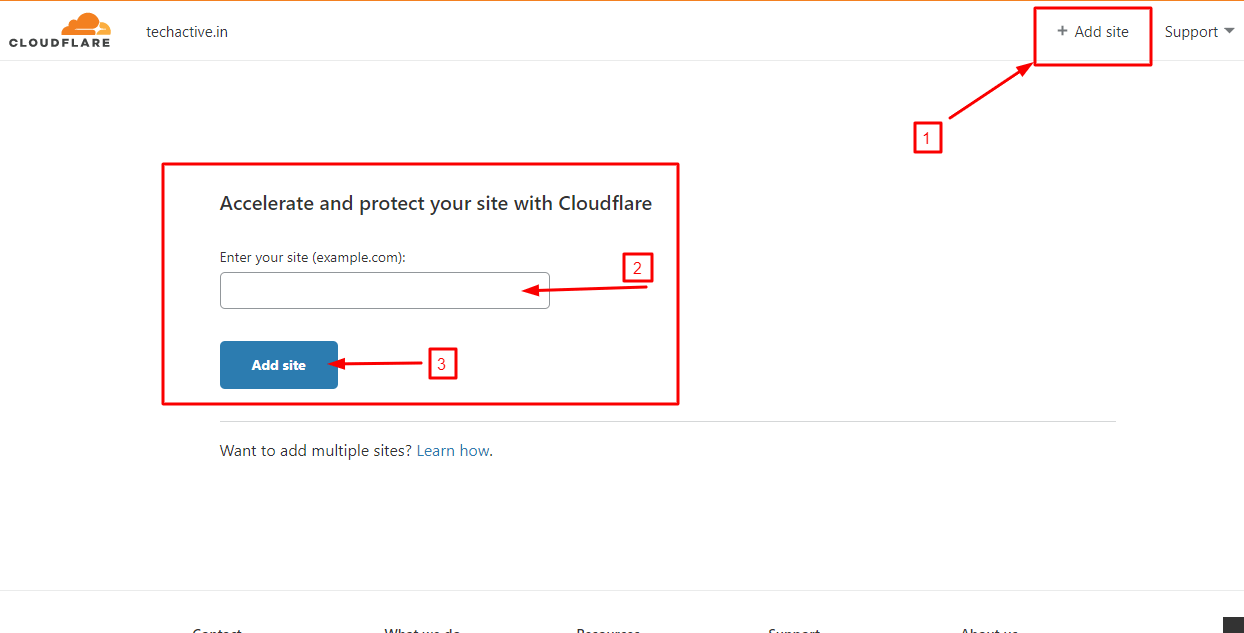 cloudflare setup 3 step