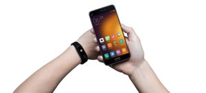 Mi Band - HRX Edition with smartphone